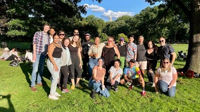The US Spektrix team enjoying a summer picnic in Central Park