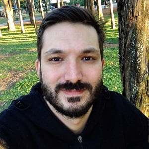 Davi Garms smiling at Ibirapuera Park in Sao Paulo, Brazil