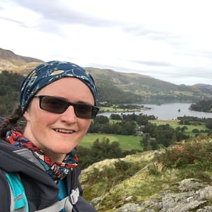 Jen a white woman in her fourties in the lake district